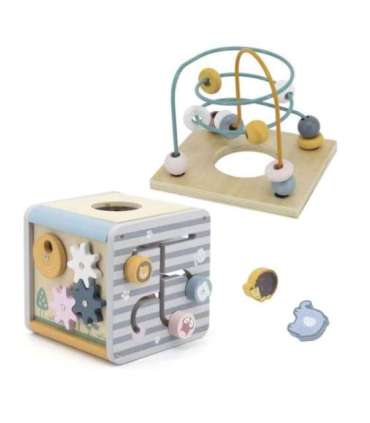 VIGA PolarB Activity Box puidust hariv 5-ühes mängukeskuse kuubik