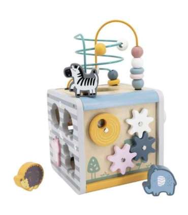 VIGA PolarB Activity Box puidust hariv 5-ühes mängukeskuse kuubik