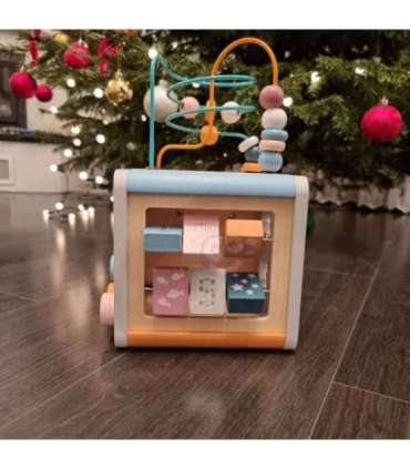 VIGA PolarB Activity Box puidust hariv 5-ühes mängukeskuse kuubik