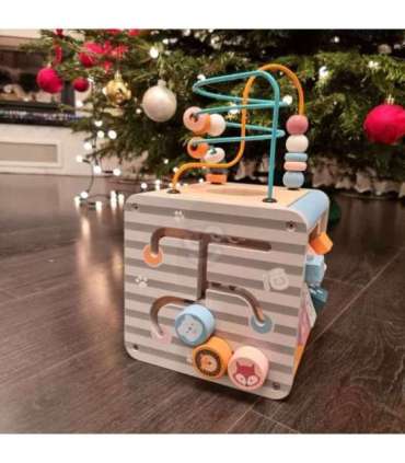 VIGA PolarB Activity Box puidust hariv 5-ühes mängukeskuse kuubik