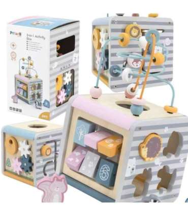 VIGA PolarB Activity Box puidust hariv 5-ühes mängukeskuse kuubik