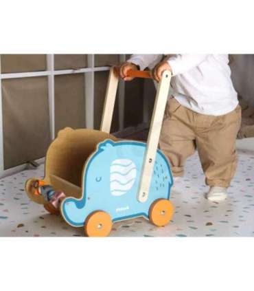 VIGA PolarB деревянная 2-в-1 ходунки и каталка — слоник