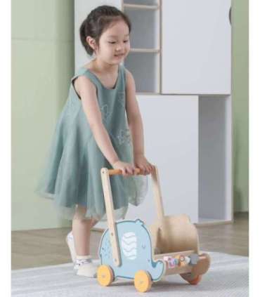 VIGA PolarB деревянная 2-в-1 ходунки и каталка — слоник