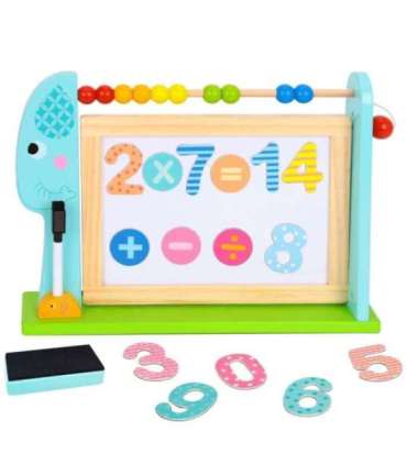 TOOKY TOY Большая деревянная двусторонняя магнитно-меловая доска