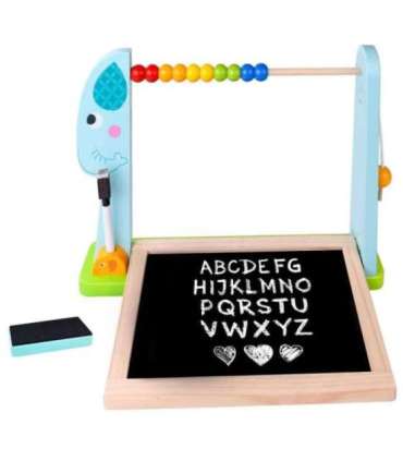 TOOKY TOY Большая деревянная двусторонняя магнитно-меловая доска