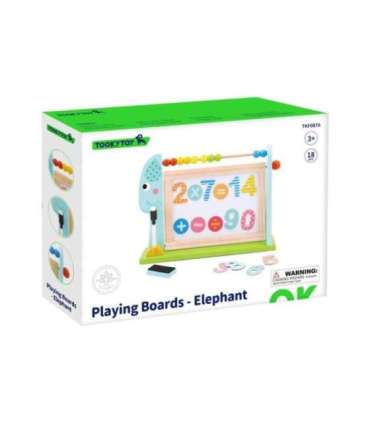 TOOKY TOY Большая деревянная двусторонняя магнитно-меловая доска