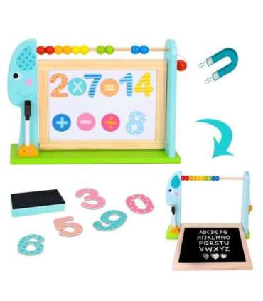 TOOKY TOY Большая деревянная двусторонняя магнитно-меловая доска