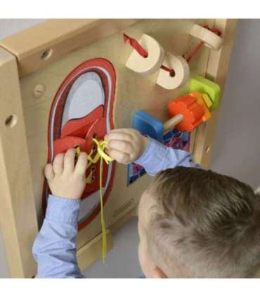 MASTERKIDZ обучающая доска - развитие мелкой моторики, шнуровка, Монтессори