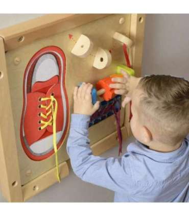 MASTERKIDZ обучающая доска - развитие мелкой моторики, шнуровка, Монтессори