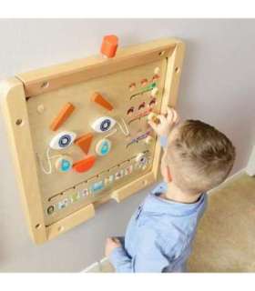 MASTERKIDZ обучающая доска 'Как ты себя чувствуешь?' Изучение эмоций по методу Монтессори