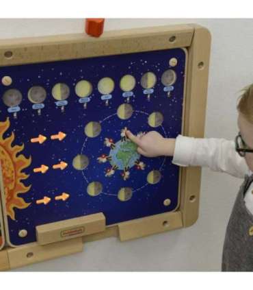 MASTERKIDZ Монтессори обучающая доска Фазы Луны