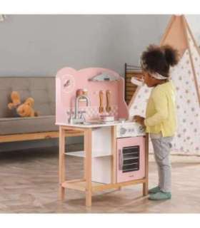 VIGA PolarB Деревянная кухня с аксессуарами, серебристый - розовый