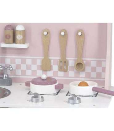 VIGA PolarB puidust köök koos aksessuaaridega, hõbe - roosa