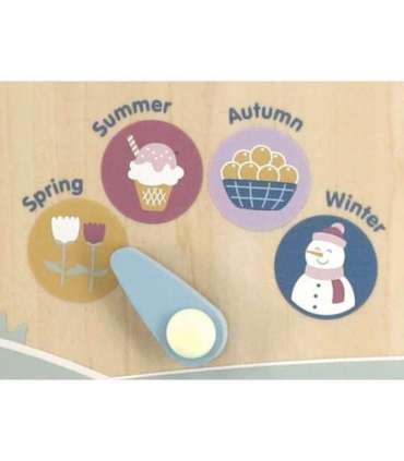 VIGA PolarB деревянный календарь и часы Монтессори