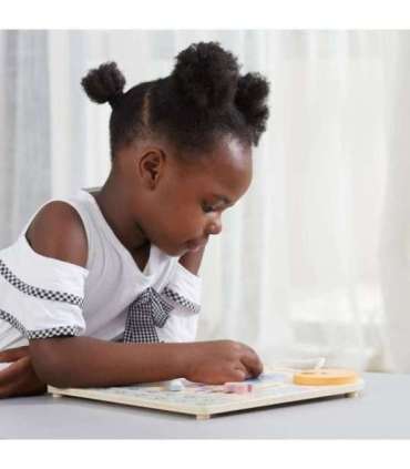 VIGA PolarB деревянный календарь и часы Монтессори