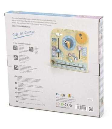 VIGA PolarB деревянный календарь и часы Монтессори