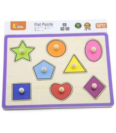 VIGA puidust värvilised pusled tihvtidega — kujundid