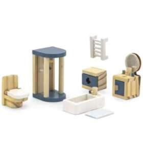 VIGA PolarB Zestaw Mebelków do Domku dla Lalek  Łazienka