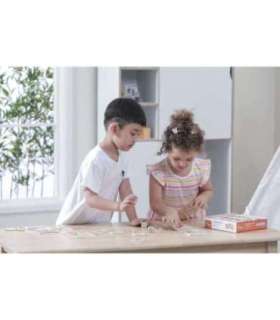 VIGA haridusmäng puidust pusle - sobita kujundeid, 37 osa.