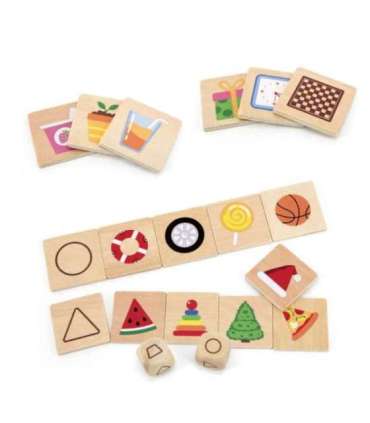 VIGA обучающая деревянная головоломка - подбери формы, 37 шт.