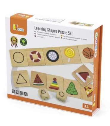 VIGA обучающая деревянная головоломка - подбери формы, 37 шт.