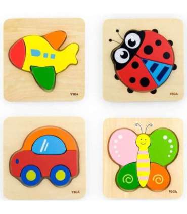 VIGA Первые деревянные пазлы для малыша - Мишка