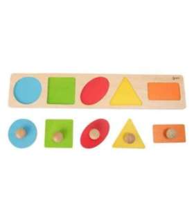 CLASSIC WORLD Montessori-pusle lastele - kujude, figuuride ja värvide õppimine, 7 tk.