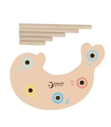 CLASSIC WORLD Puidust kalapüügimäng, komplekt: 2 õnge, 24 osa.