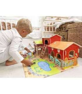 WOOPIE GREEN Мега ферма: фигурки животных — конюшня, сарай, курятник, 18 шт.