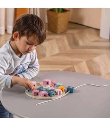 VIGA PolarB Sorter Kształtów Zegar nawlekanka Montessori