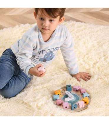 VIGA PolarB Sorter Kształtów Zegar nawlekanka Montessori