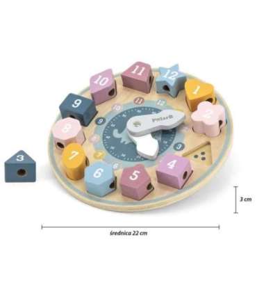VIGA PolarB Sorter Kształtów Zegar nawlekanka Montessori