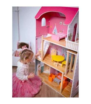 VIGA Duży Drewniany Domek dla Lalek