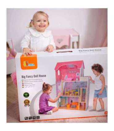 VIGA Duży Drewniany Domek dla Lalek