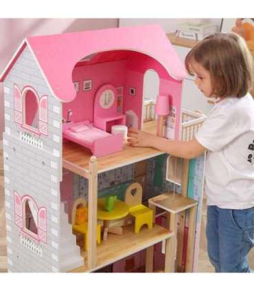 VIGA Duży Drewniany Domek dla Lalek