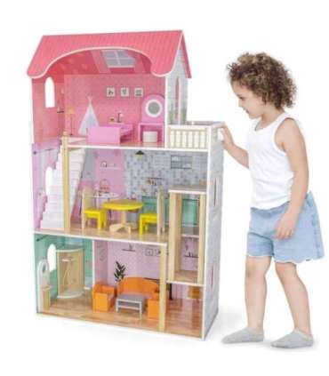 VIGA Duży Drewniany Domek dla Lalek