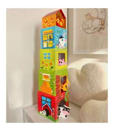 WOOPIE GREEN talu puslekuubikud karpides + 10-osaline figuurikomplekt