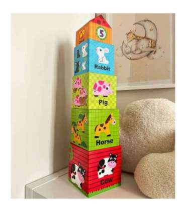 WOOPIE GREEN talu puslekuubikud karpides + 10-osaline figuurikomplekt