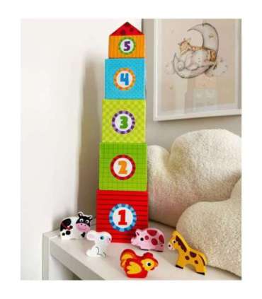 WOOPIE GREEN talu puslekuubikud karpides + 10-osaline figuurikomplekt