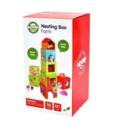 WOOPIE GREEN talu puslekuubikud karpides + 10-osaline figuurikomplekt