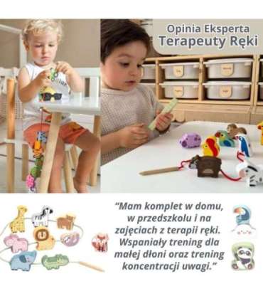 WOOPIE GREEN Puidust nöörimiseks mõeldud klotsid — sõidukid (autod), 13 tk