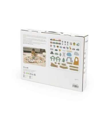 VIGA PolarB деревянный железнодорожный набор для детей — поезд и рельсы, 90 деталей