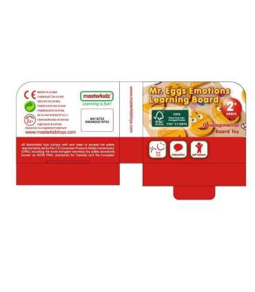 MASTERKIDZ emotsioonide õppelaud, puidust munad - Mis tuju? Montessori