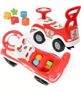 WOOPIE 4 в 1 — каталка, сортер, толкатель и ходунок с клаксоном и отделением для хранения