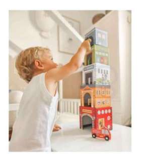 WOOPIE GREEN пазл-кубики город — транспорт в коробках + фигурки, 10 шт.