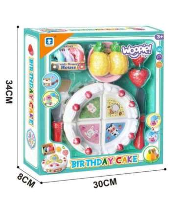 WOOPIE Торт на день рождения и фрукты для нарезки со сладостями