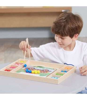 VIGA puidust kuulimäng 'Püüa ja sobita' Montessori pusle