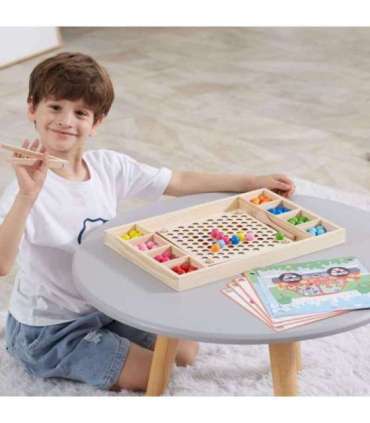 VIGA puidust kuulimäng 'Püüa ja sobita' Montessori pusle