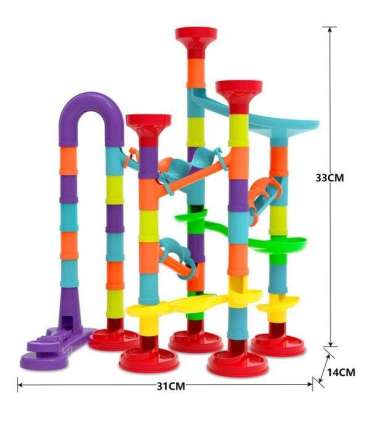 WOOPIE kuulirada (pallirada) komplekt, spiraal, 76 osa.