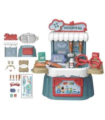 WOOPIE Väikese Arsti komplekt, 3-ühes kohver/kott, 21 osa.